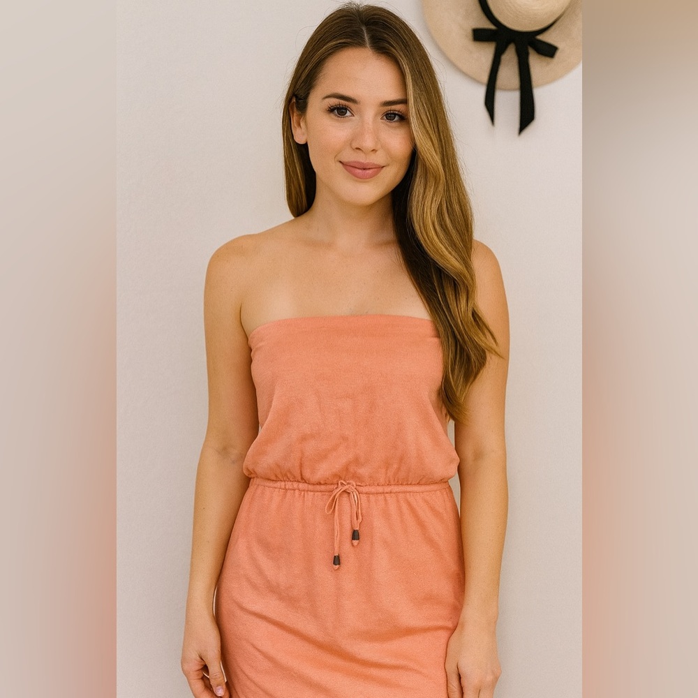 Preowned barIII summer corral tube top asymmetrical dress